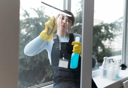 Nettoyage de vitres intérieures et extérieures au Petit-Pressigny